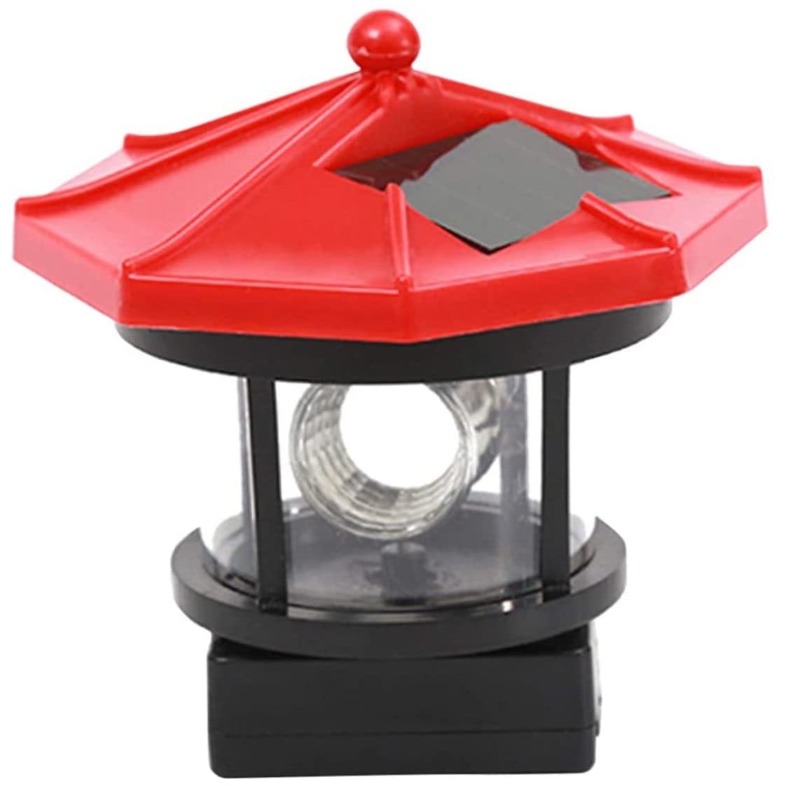 Hperu Solar Lighthouse Waterproof LED Rotating Lighthouse Light Solar Light Perfect Decorative Lamp for Garden Lawn Patio Figurine Lights