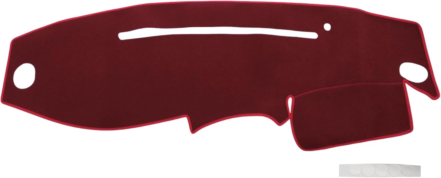 Dash Cover for Ford for Ranger 1995-2011 Dash Board Mat Non-Slip Dash Cover Mat Pad Polyester Center Console Dashboard Cover Pad Carpet Wine Red