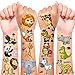LEADTEAM Tattoo Kinder, 110 Stück Kinder Tattoo Jungen Zoo Tiere Aufkleber Kinder Tiere Sticker, Tiere Kindergeburtstag Geschenke Mädchen Tier Spielzeug Tiere Party Deko Mitgebsel Kindergeburtstag