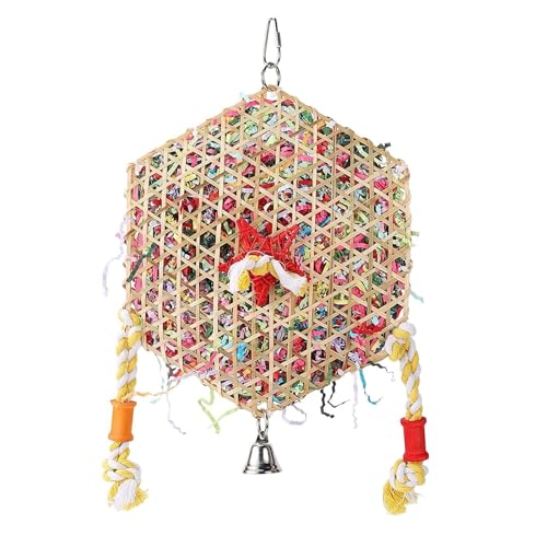 Jouet à mâcher en rotin pour perroquets et calopsittes - 2