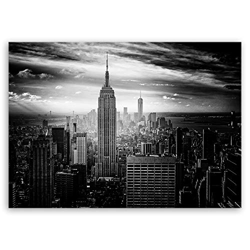 ge Bildet Bild auf Leinwand | Empire State Building in New York in 70x50 cm als Wandbild | Wand-deko Dekoration Wohnung modern Bilder | 2228 Cover