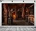 BELECO 10x8ft Fabric Medieval Tavern Inn Bar Backdrop for Photography Ancient Wooden Interior Counter Stools Fireplace Buring Fire Background for Party Decorations Photo Booth Studio Props