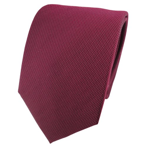 ohne Markenname Corbata de seda de raso - rojo borgoña burdeos plata lunares Cover