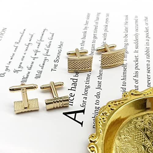 12 زوج ازرار اكمام كلاسيكية للرجال من سروبينز، ازرار اكمام فضية سوداء مخططة، ازرار اكمام مربعة ومستطيلة، ازرار اكمام قميص بدلة للرجال لحفلات الزفاف والعريس والاعمال، 12 زوج، برونز، 12 زوج