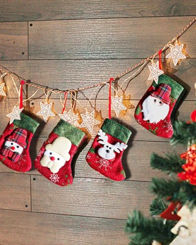 Image of 6 PCS Christmas Stockings, Stockings Christmas, Christmas Decorations, Christmas Stocking Classic Socks for Xmas Home Decor, Christmas Socks, Christmas Stockings, Christmas Decorations Items