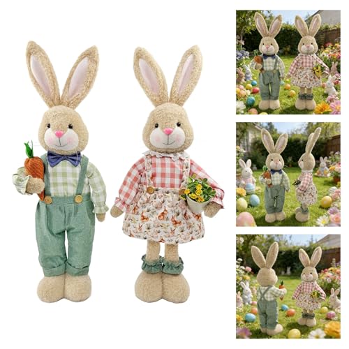 Ornement de lapin de Pâques pliable et ajustable pour petits espaces - 3