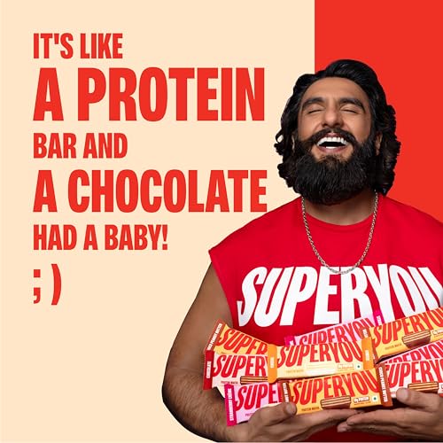 Image of SuperYou Assorted Protein Wafer Bars (Pack of 20)|10g Protein, 3g Fiber, No Added Sugar|Yeast Fermented Protein|Energy Bars|Crunchy Wafer Bar|100% Vegetarian|No Palm Oil|800g