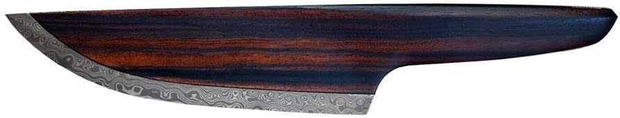 Lignum Skid Chef's Knife | Macassar Ebony Wood - Titanium Coated Steel