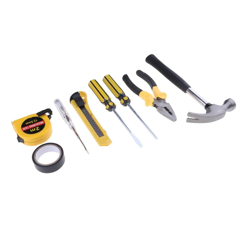 9-Piece Screwdriver Pliers Cutter Electric Pen Measuring Tape Home Tools Set 3