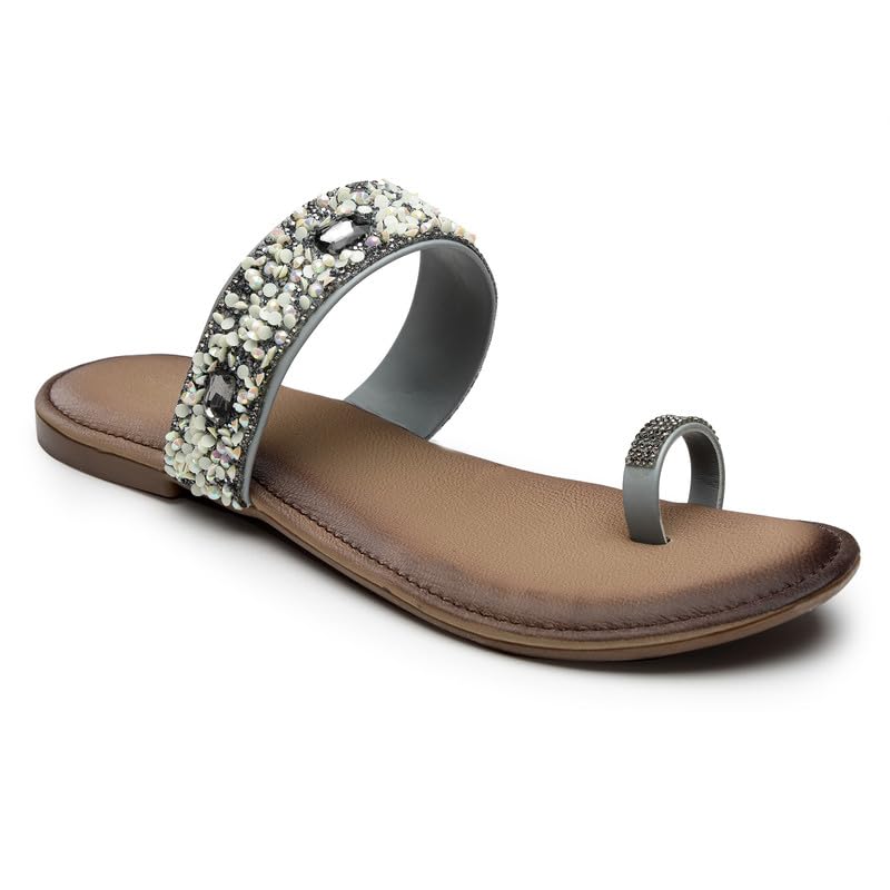 NATSHUZ Casual and Formal N60-Grey Comfortable Slip-on Flat Slippers/Sandal for Womens and Girls for Fashion | Wedding | Party & Style (B0CRHPZH1J) Amazon Price History, Amazon Price Tracker