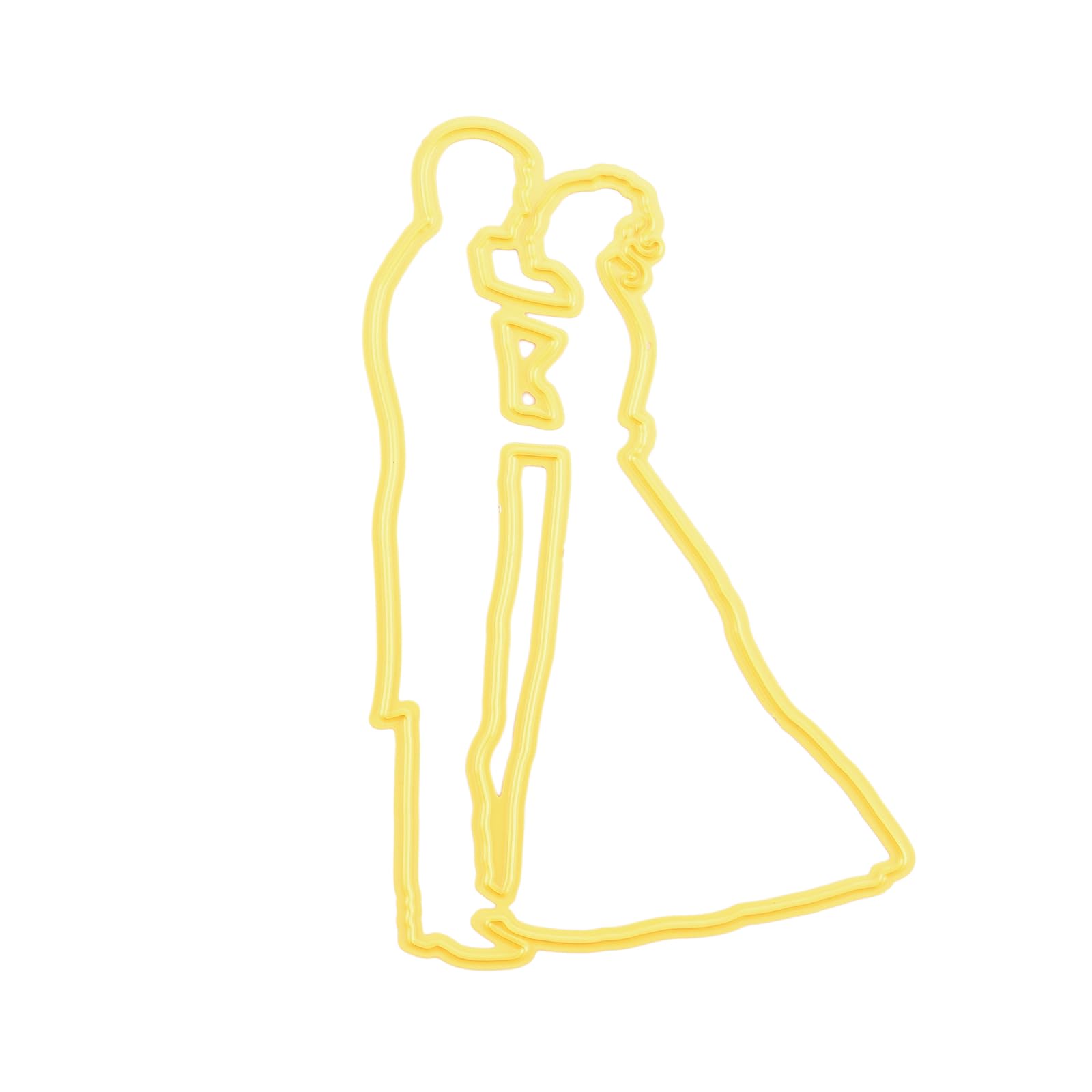 Nellie's Choice Cutting Bridal Couple Shape Die-6,3 x 9,9 cm-Card Making Supplies-Metal Dies for Scrapbooking, DIY and Paper Crafts, Yellow, 63x99mm