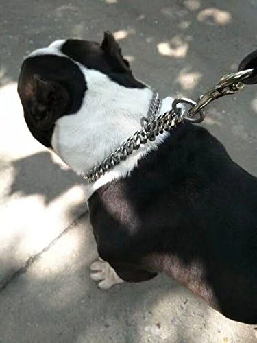 Miniatura 7 de Loveshine Collar de cadena para perro, collar de cadena de metal de acero inoxidable resistente para perros medianos (0.59 pulgadas, 22 pulgadas)