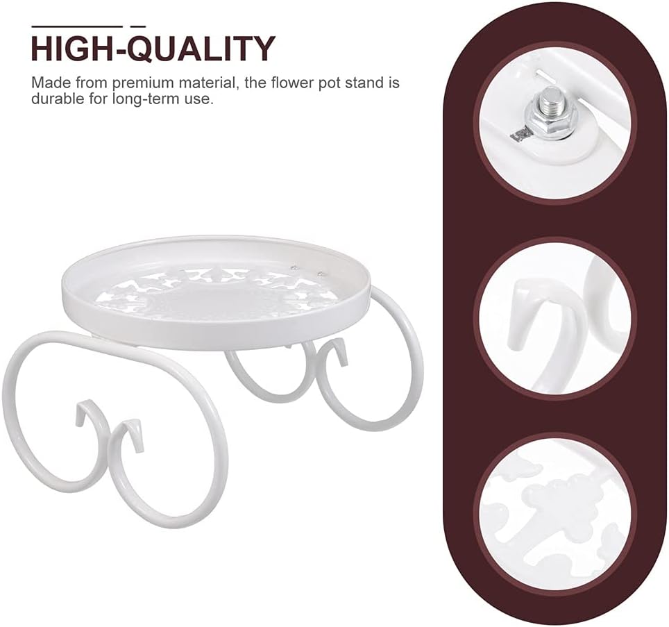 1pc Potted Plant Stand Iron Art Flower Pot Rack Flower Pot Stand(Onecolor)