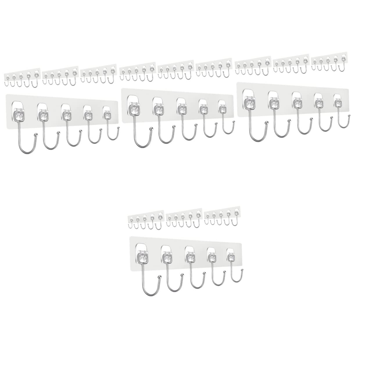 VASDEV 16 Piezas de Gancho de Pasta Fuerte Percha de Metal Perchas de Metal Sombrero de Servicio Pesado Percha de Pared Ganchos de Pared Adhesivo para Colgar en la Pared Soporte para llav