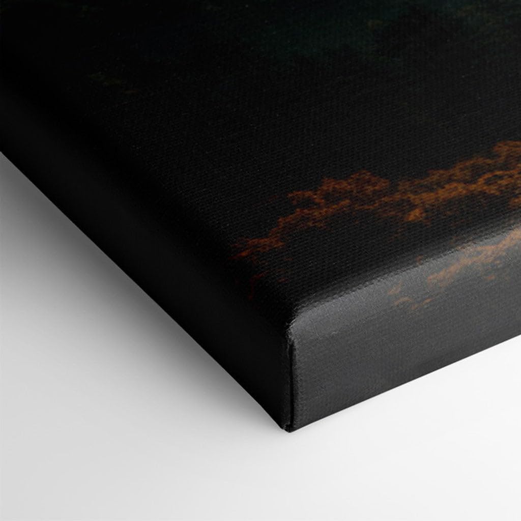 Canvas for Living room. Sunrise Splendor Over Verdant Peaks - Witness Nature's Majestic Tapestry, 27 x 18 inch Canvas Wall Art - Contemporary Masterpieces - Modern Home Decor