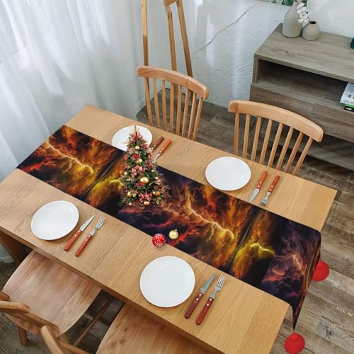 Chemin de table lavable antidérapant contre les rayures de buffet - 8