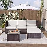 【Stile versatile】 Questo set funzionale in rattan sintetico da giardino si adatta perfettamente al tuo balcone o al tuo giardino. Questo prodotto è disponibile in due diversi colori, marrone e nero.