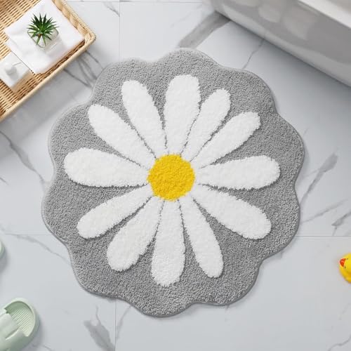 Image of AAZEEM Mat Rugs Non-Slip Abstract Bath Rugs Cute Mat Washable for Tube|Rectangular Door Mat for Home |Drawingroom |Easy Clean Indoor and Outdoor Floor Mat |Super Absorbent |Grey|16 inchx24 inch & 20 inchx32 inch |
