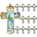 WE 12 Pcs Catholic Saint Jude Wooden Wall Cross - Baptism Favor