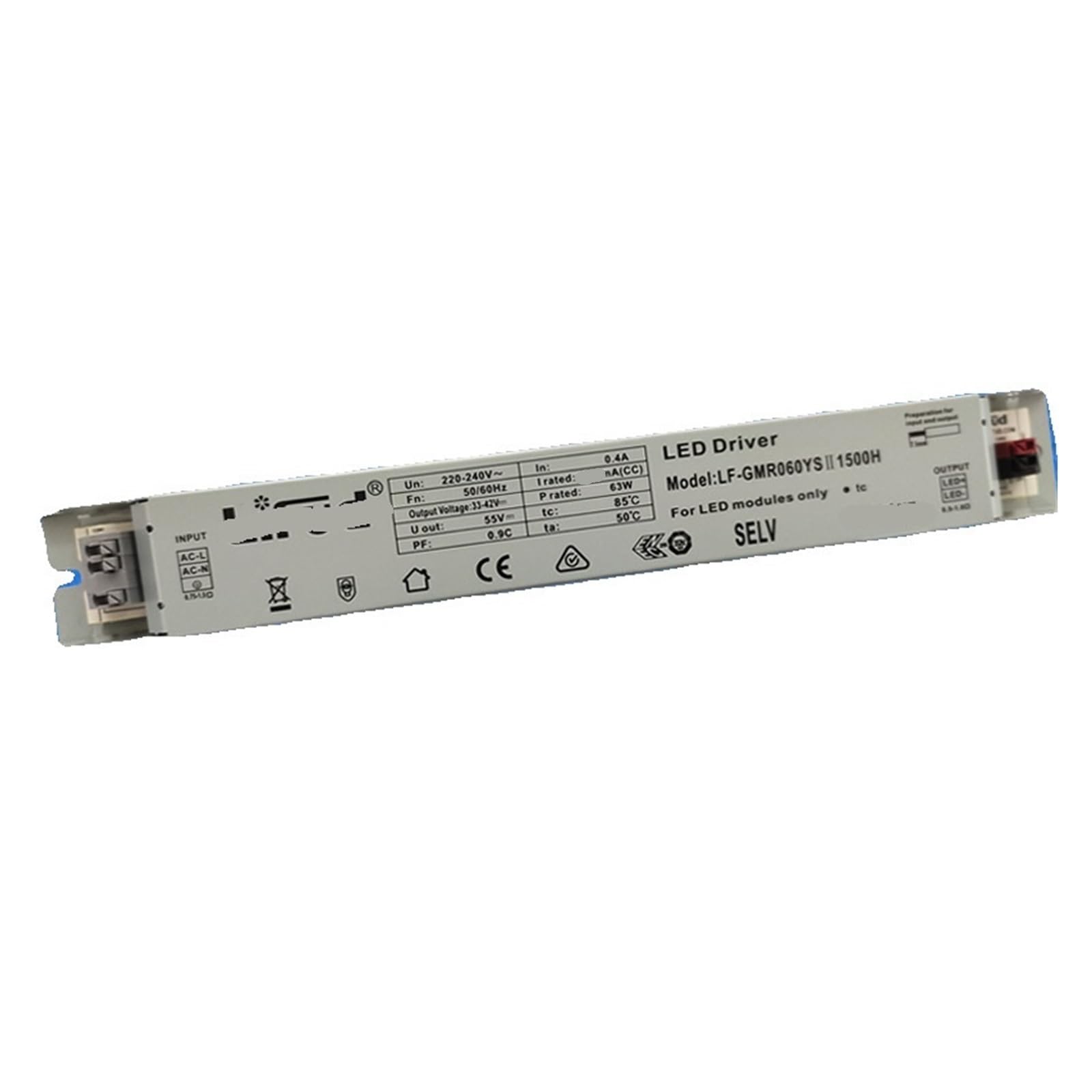 PWANUIGTE Driving LED Strip Light Constant Current Power Supply LF-GMR0631500U tri-Proof Controller(55W/DC33-40V/1300MA)