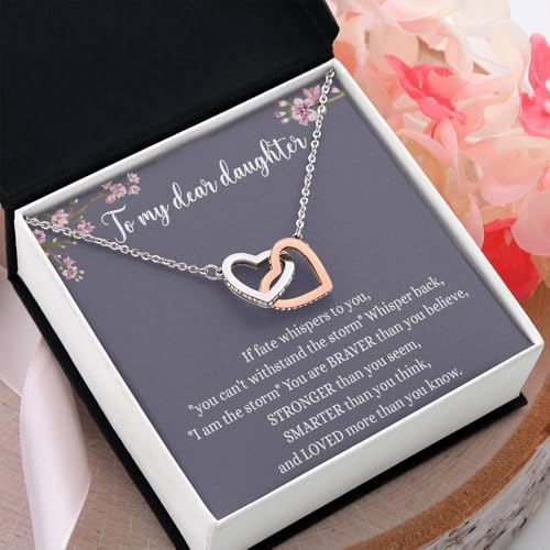 To My Daughter Gift Necklace From Dad or Mom - Badass Daughter Jewelry With Heartfelt Message & Elegant Box 6