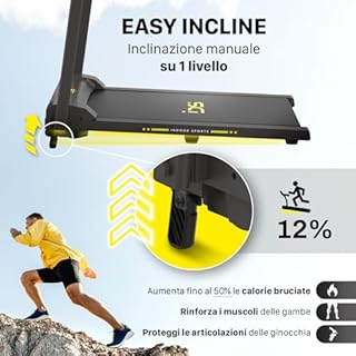 IDS G14 Tapis Roulant Elettrico Salvaspazio, Brand ITALIANO, Tappeto Corsa Extra Large (40 cm), 12 km/h, Inclinazione, Telaio Rinforzato, Display, Supporto Tablet, Garanzia e Assistenza ITALIA