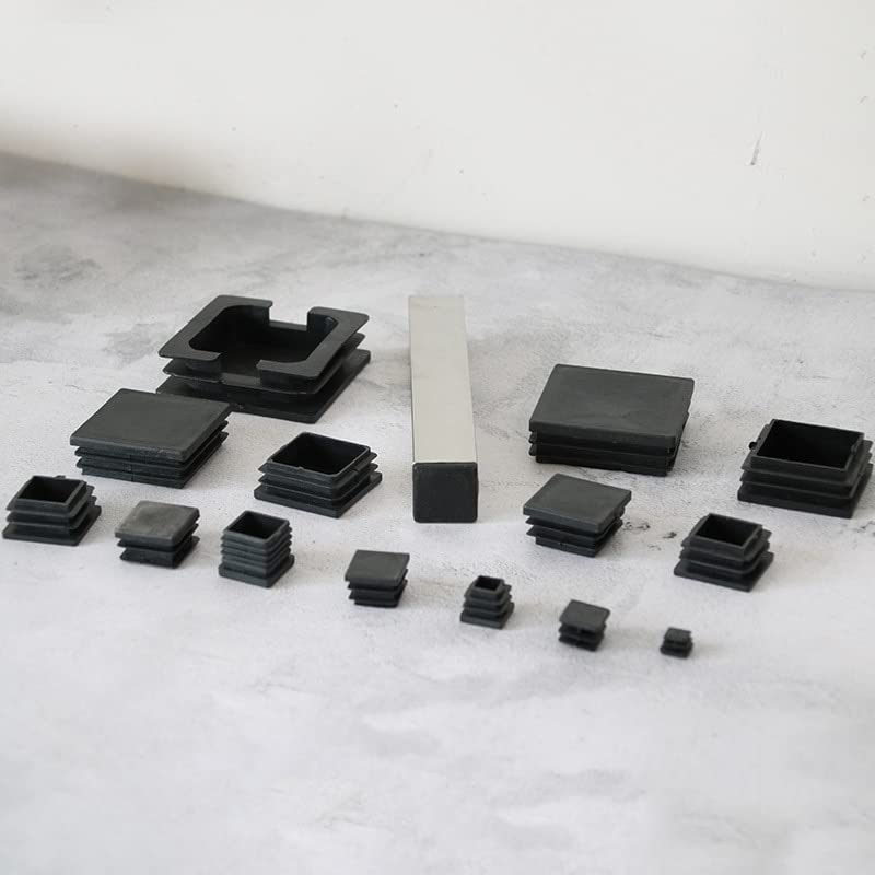 Plastikowa Zaślepka Otworu Na Nóżki Meblowe, Czarna, Zaślepka, Stalowa, Kwadratowa Mata Antypoślizgowa Do Otworów Na Rury, 20 Szt., Akcesoria Meblowe/Square 32 * 32Mm