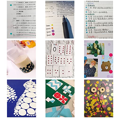 128 Pezzi 50mm Bollini Adesivi Colorati,Adesivi