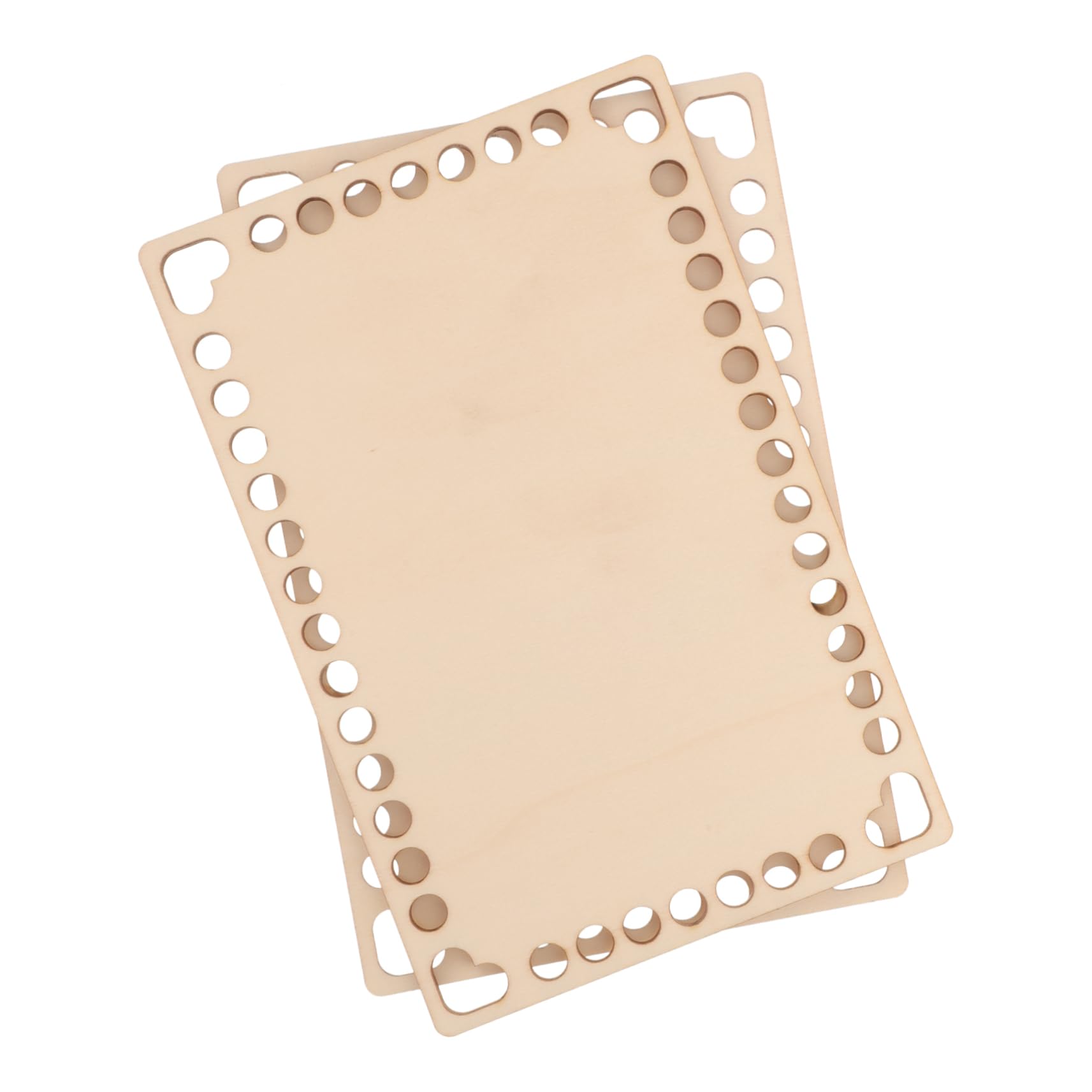 HOMSFOU Wooden Bag Bottom Crochet Basket Bases for DIY 2 Pack Knitting Pre-drilled Holes Craft Tool