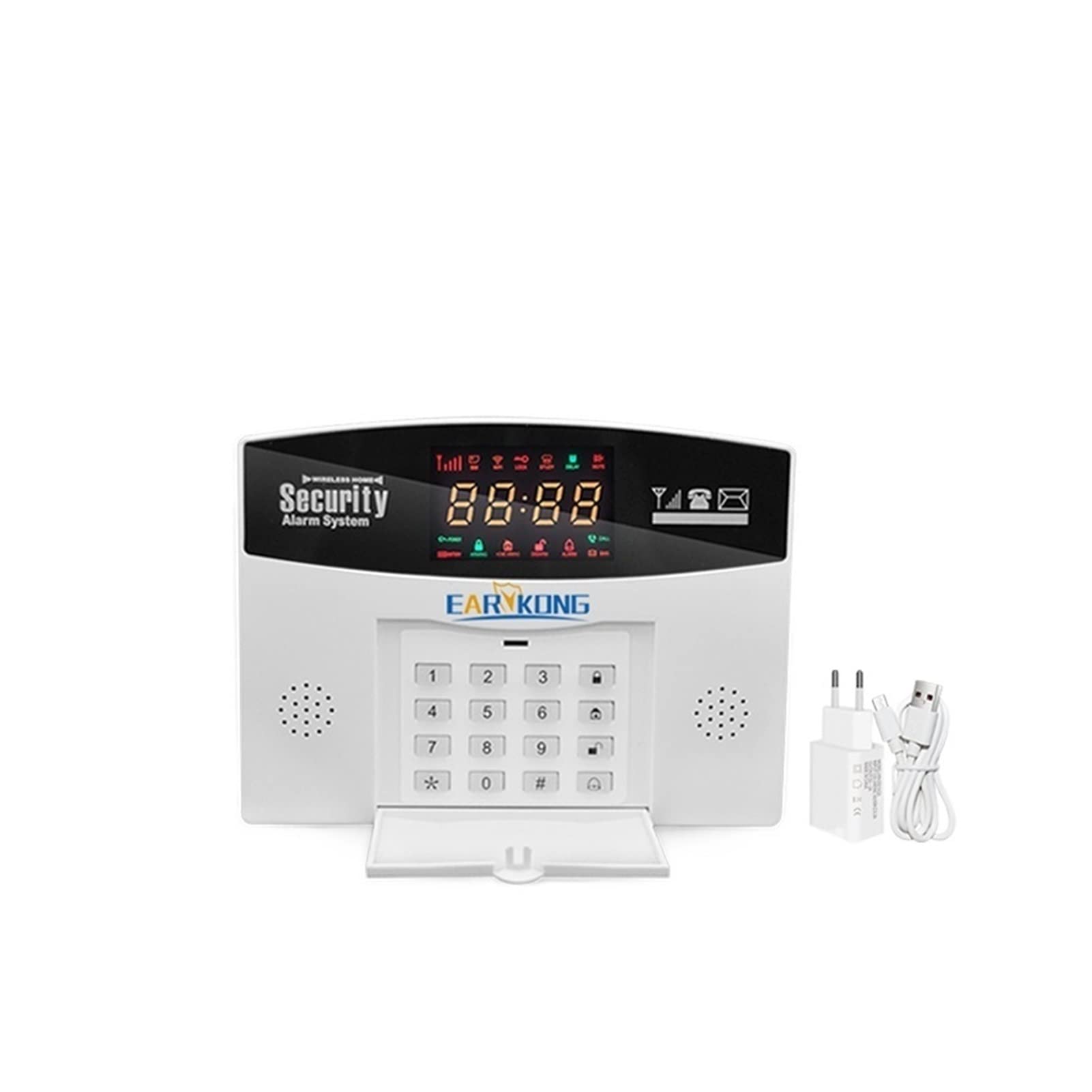 Sistema de alarma DIY de seguridad para el hogar, Sistema de alarma antirrobo a la casa de Tuya WiFi inteligente Gsm Alarma de seguridad 8 idiomas Detector de movimiento abierto App Sirena incorporada