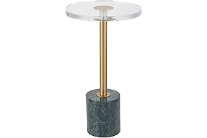 likenow Sturdy End Table with Marble Base