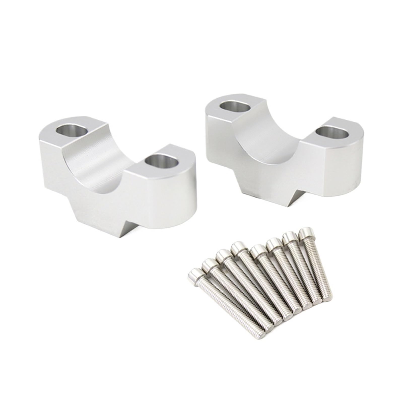 EHYSYN Fit For Trident 660 2021-UP CNC 28mm Handlebar Risers Clamp Height Up Adapter(Silver)