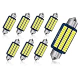 Swetup 1 Watt 41MM Soffitte LED,8 Stück 500 Lumen Canbus, 3014-36SMD, 12V LED für Innen Lichter