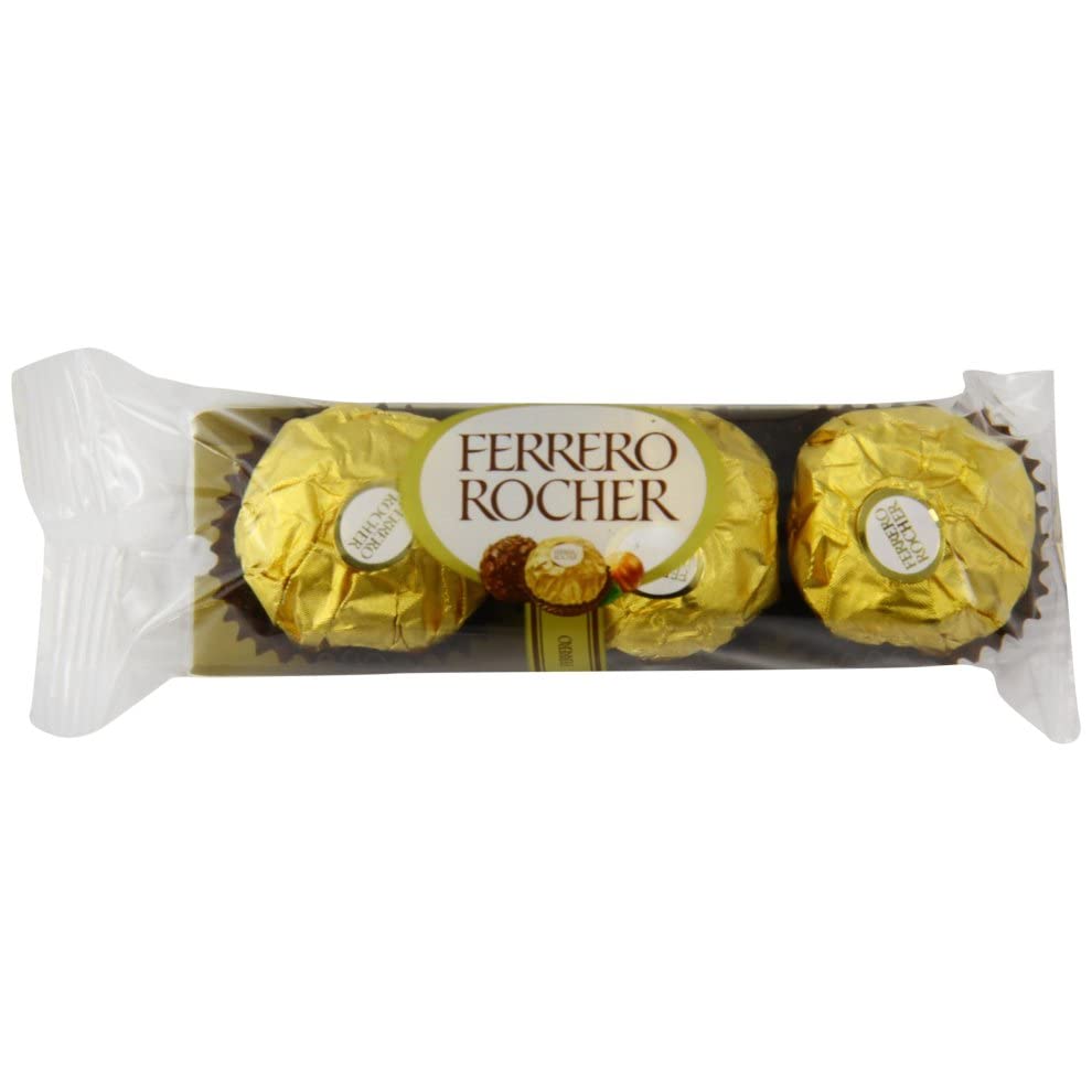Ferrero Rocher Cubo Espositore con 16 Confezioni da 3 Praline di Cioccolato Ciascuno 37g T3x16