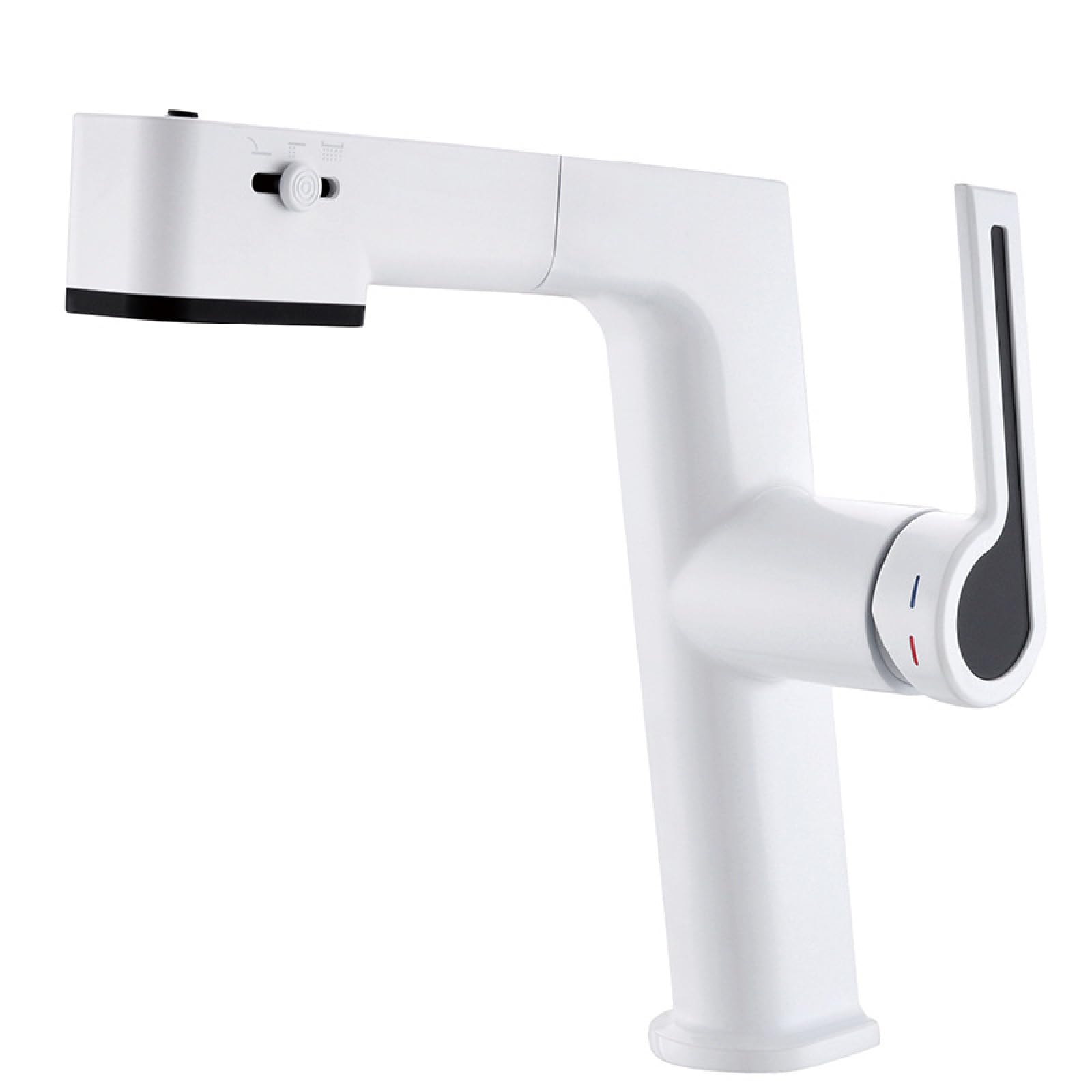 Fanjubei Yabai Cold And Hot Multifunctional Pull-Out Washbasin Faucet, Elegant White