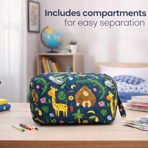 Image of MiniTravel Organizer | Multipurpose All-in-One Compact Durable, Lightweight, Waterproof, Bag | Travel Friendly Pouch | Ideal for Stationary, Medicines, Accessory (Animal Print)