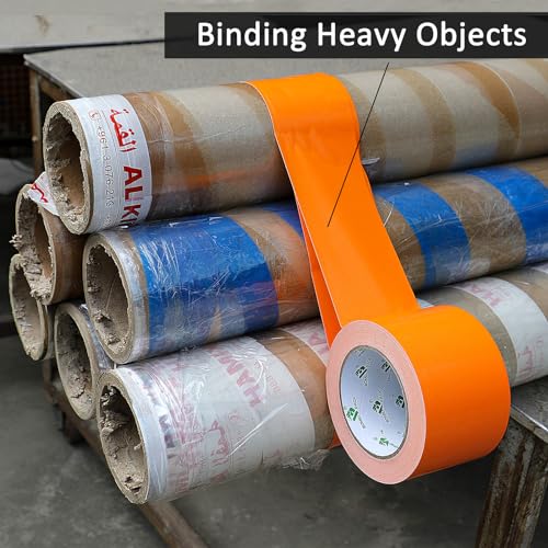 Image of BOMEI PACK 3 Inch Orange Duct Tape Waterproof,Heavy Duty,3 Inch x 35 Yards,9 Mil Industrial Grade Yellow Duct,No Residue,Strong,Flexible and All Weather,Professional for Indoor & Outdoor Use