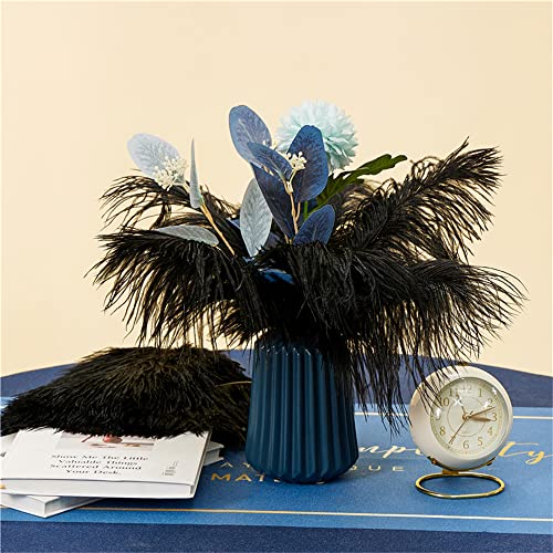 NEWONG 30pcs Black Ostrich Feathers Natural Bulk 9-12inch(23-30cm) Vase Craft Wedding Home Party Centerpieces Christmas Day Decoration - Image 8