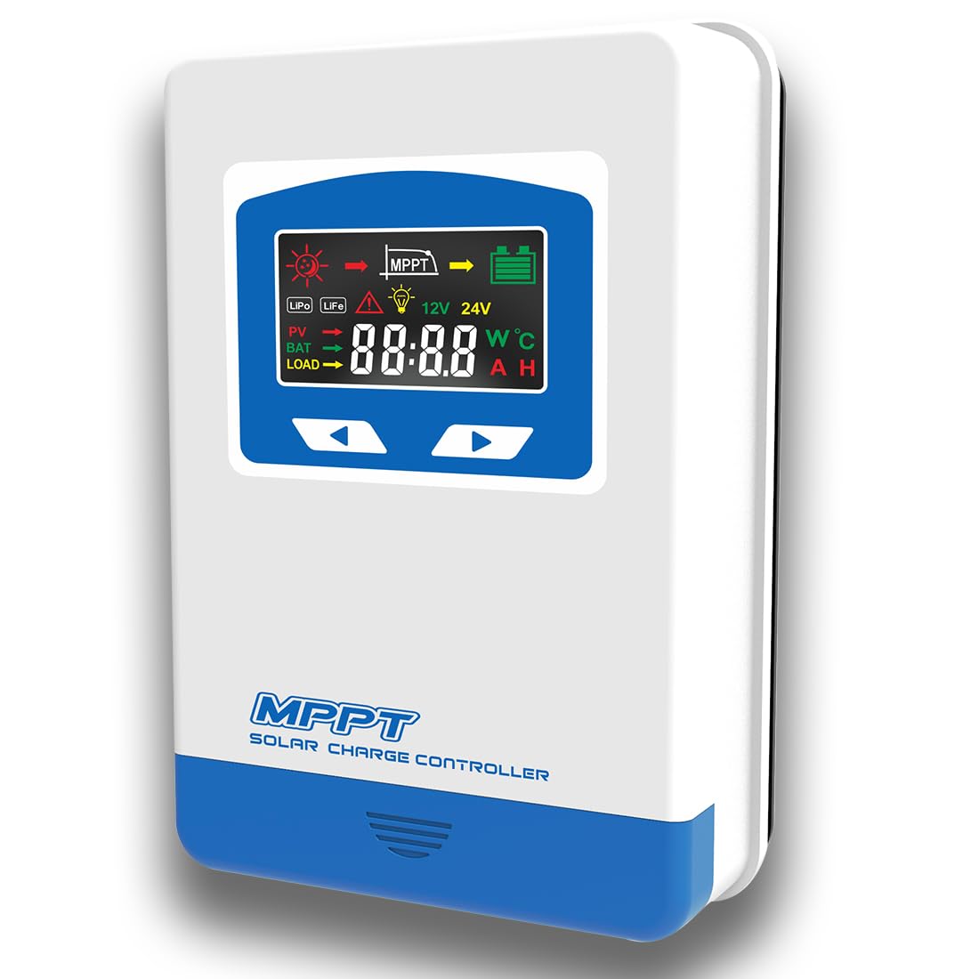Anern 30A MPPT Contrôleur de Charge Solaire 12/24V de Courant Auto Focus 75V MPPT de suivi de Charge Automatique Paramètre Panneau Solaire Intelligent Régulateur de Charge Solaire