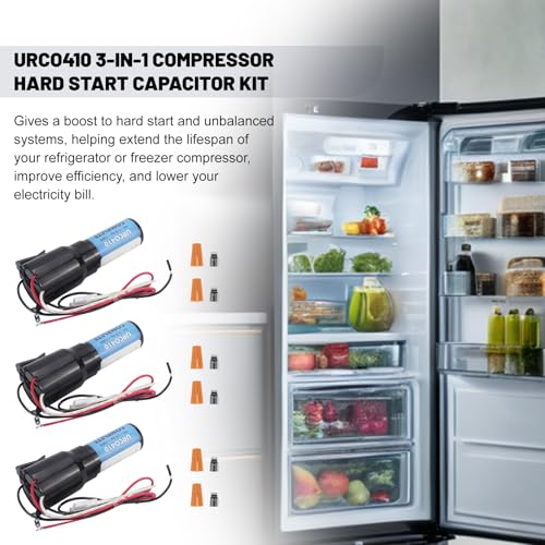 Kit de arranque duro 3 en 1 URCO410 compatible con refrigeradores y congeladores 115VAC para compresor de arranque (3 unidades) miniatura 7