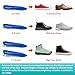 Skyfoot 4 Layers Adjustable Height Increase Insoles, 3/4 Length Shoe Lifts Heel Elevator Cushioned Inserts Up to 1.2 Inches (Blue, Large: Women 9.5-13, Men 8.5-14)