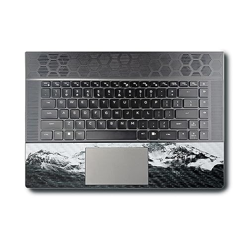 Image of MightySkins Carbon Fiber Skin Compatible With Alienware X16 R1 (2023) Full Wrap Kit - Mountain Waves | Protective Durable Textured Carbon Fiber Finish | Easy To Apply & Change Styles | Made in the USA