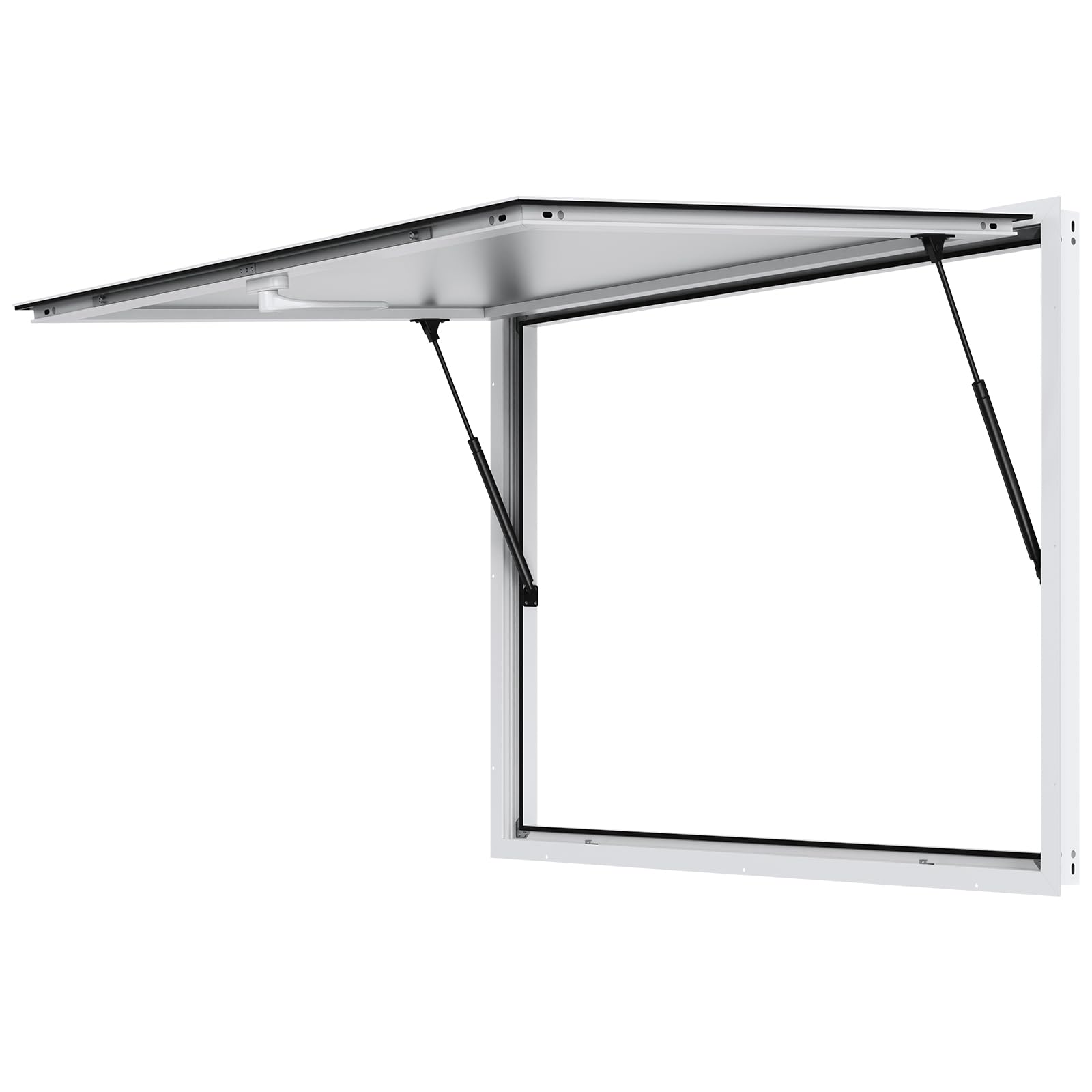 VEVOR Imbissfenster für Imbisswagen 1220 x 915 mm Servicefenster aus Aluminiumlegierung für Imbisswagen, bis zu 85° schwenkbares Servierfenster mit Markisentür & Zughaken, für Imbisswagen