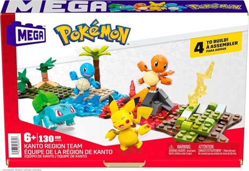 Mega Construx Pokémon Hfg05 Equipe De La Région De Kanto Ensemble 4pcs Figurines Articulées À Construire 5cm - vue 7