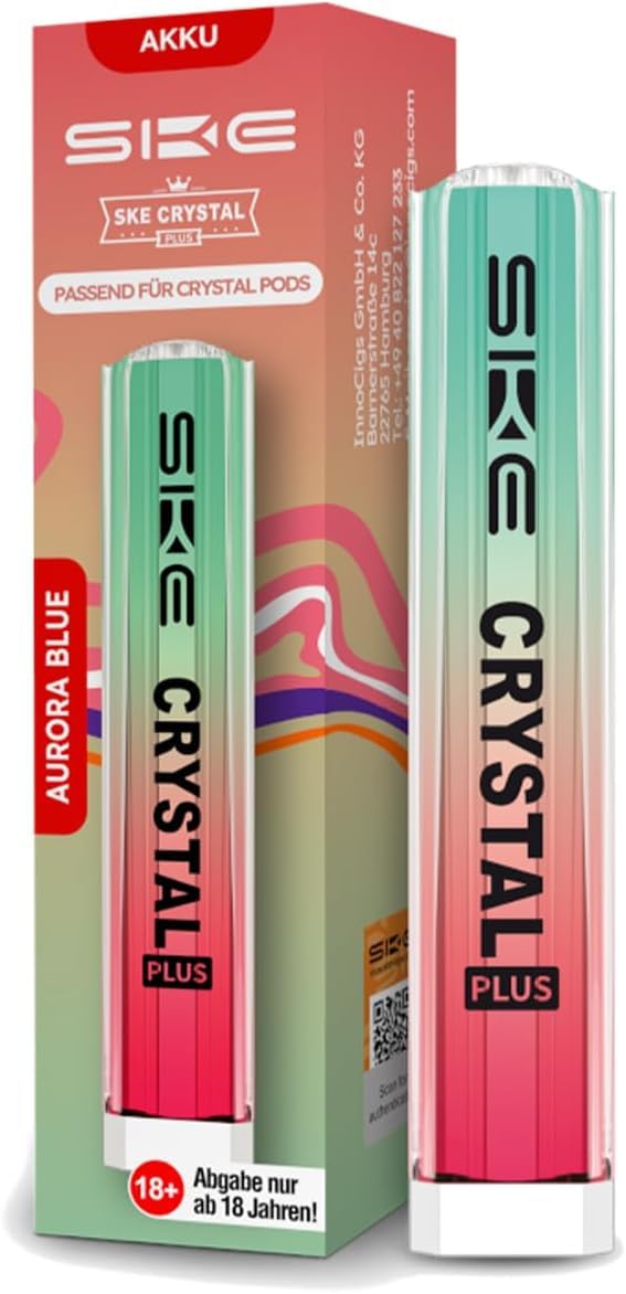 SKE CRYSTAL PLUS 400 mAh Akku, Pod Mod, Pod Akkutrger, nachfllbares  Basisgert, Pod System | USB-C Anschluss, Kein E Liquid, Nikotinfrei -  Aurora Blau: Amazon.de: Elektronik & Foto