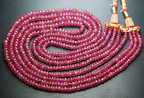 Saphir rose naturel véritable en perles facettées pour remplacer les imitations synthétiques