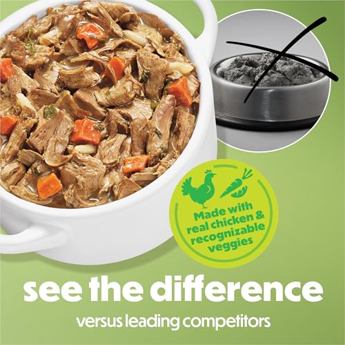 Image of Purina Beneful Freshly Prepared Meals Roasted Chicken Recipe With Brown Rice, Carrots and Spinach Wet Dog Food - (Pack of 8) 10 oz. Tubs