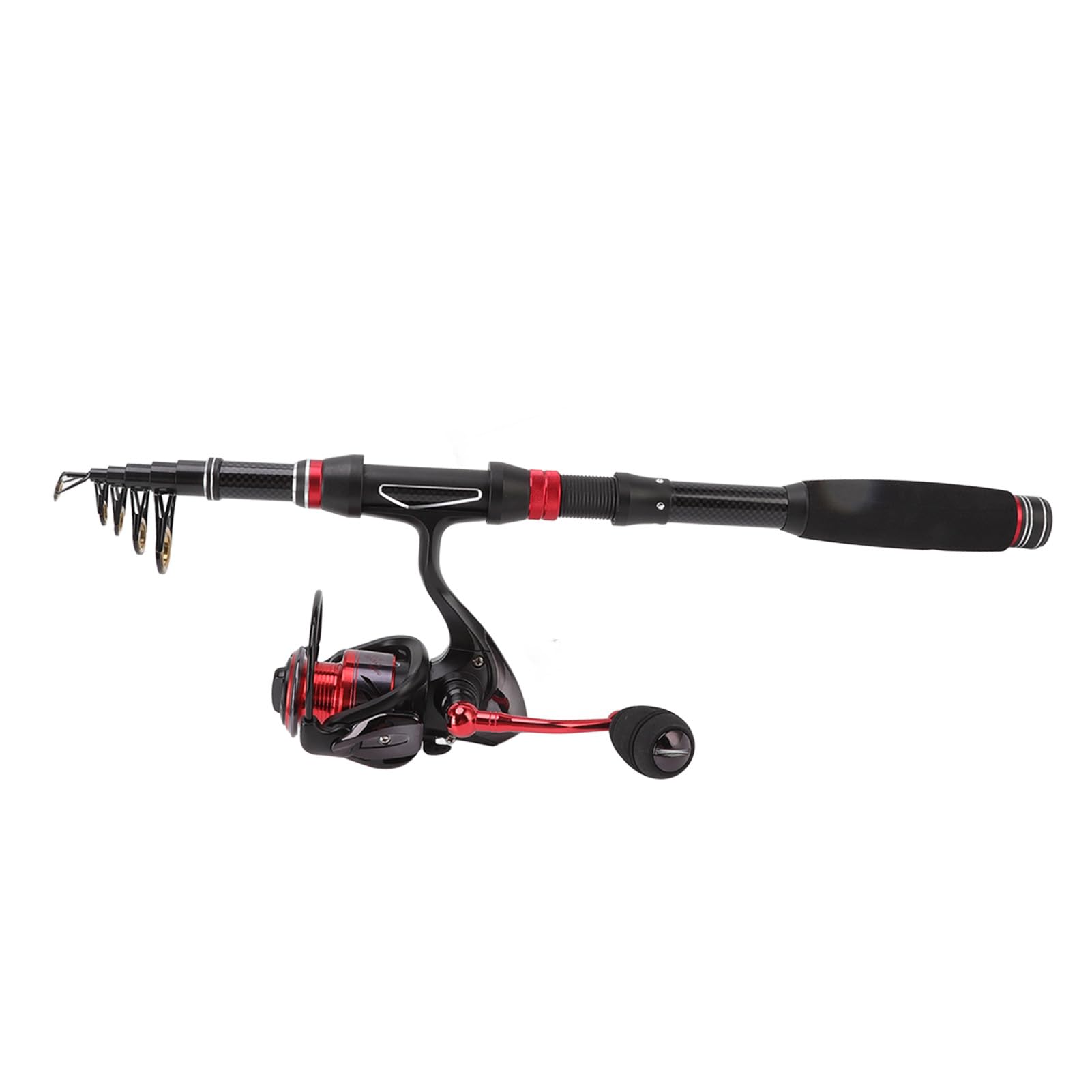 Canna da pesca e mulinello combinati Canna da pesca telescopica in fibra di carbonio con mulinello Kit di esche per pesca in acqua dolce salata Uomini Donne Principianti