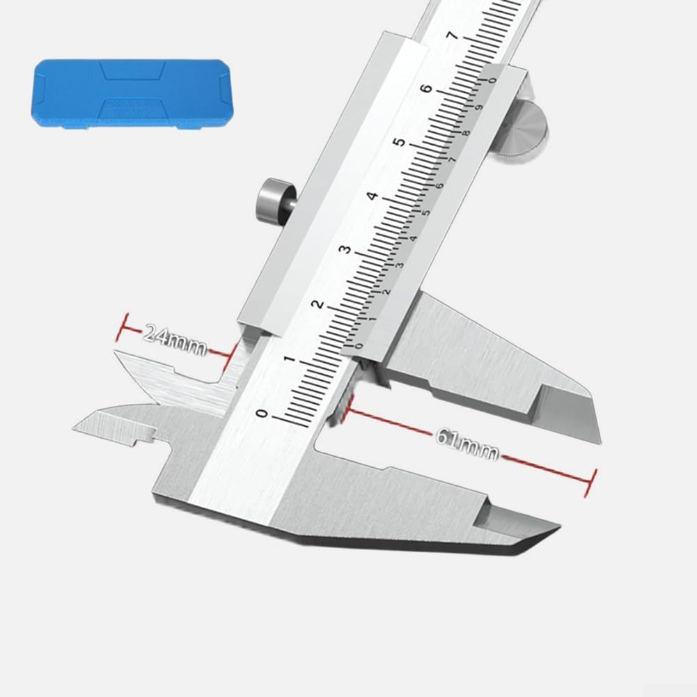 Messschieber aus Edelstahl, mechanisches Messwerkzeug mit 0,02 mm, für Schmuck, Schule, Industrie, Metallbearbeitung, Silber, 150 mm, 200 mm, 300 mm Optionen (300 mm)