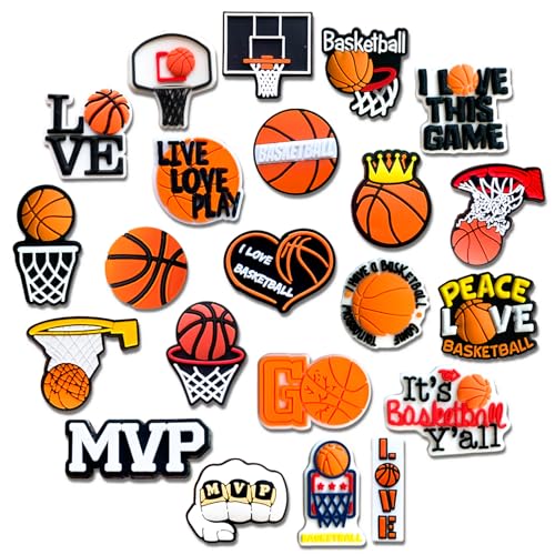 22Pcs Basketball Shoe Charms for Crocs